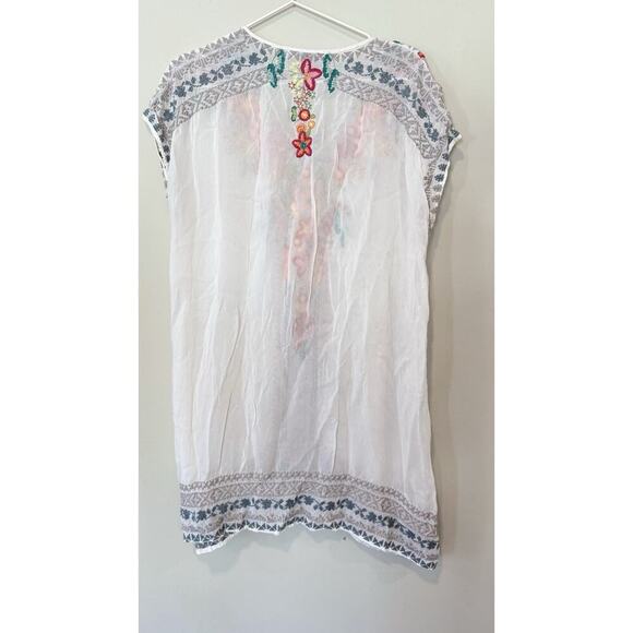 JOHNNY WAS Heidi Cupra Rayon Tunic Top or Dress with Embroidery Size Large 1760 - Picture 10 of 11